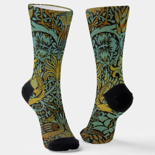 Chaussette William Morris Peacock Dragon Fond d'écran (Angulaire)