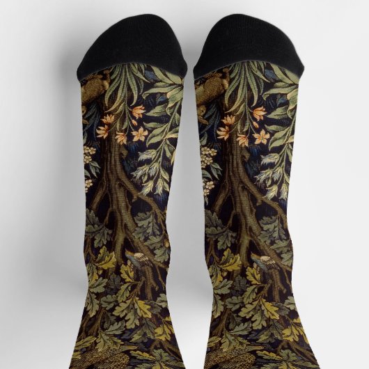 Chaussette William Morris - Pheasant Bird Tree Botanical (Haut)