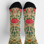 Chaussette William Morris Rose Floral Chintz rose (Haut)