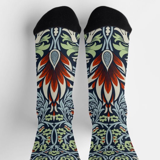 Chaussette William Morris Snakeshead Floral Classique Botaniq (Haut)