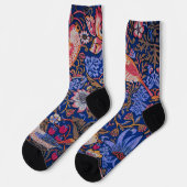 Chaussette William Morris Strawberry Thief Motif floral (Gauche)