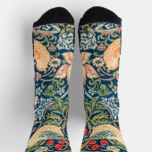 Chaussette William Morris Strawberry Thief Motif floral (Haut)