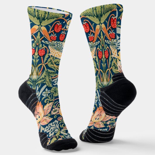 Chaussette William Morris Strawberry Thief Motif floral (Angulaire)
