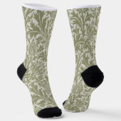 Chaussette William Morris Thistle Sage Green Motif (Angulaire)