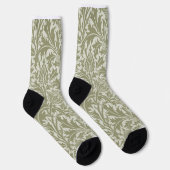 Chaussette William Morris Thistle Sage Green Motif (Droite)