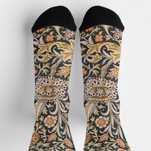 Chaussette William Morris Vintage Trent Motif Floral Bleu
