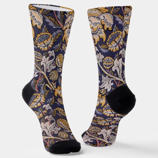 Chaussette William Morris Wey Fond d'écran Floral (Angulaire)