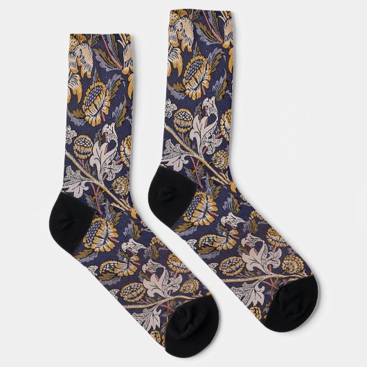 Chaussette William Morris Wey Fond d'écran Floral (Droite)