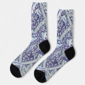 Chaussette William Morris Windrush Motif Bleu Floral (Gauche)