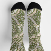 Chaussette : William Morris Windrush Motif Vert : Vintage (Haut)