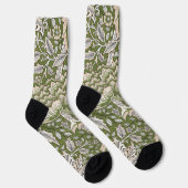 Chaussette : William Morris Windrush Motif Vert : Vintage (Droite)