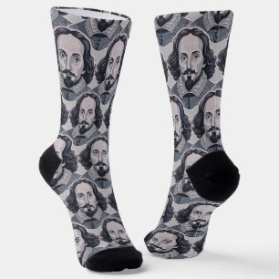 Chaussette William Shakespeare portrait Hamlet illustration