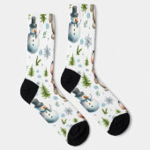 Chaussette Winter Bunny Design, Christmas Rabbit Socks (Droite)