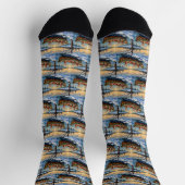 Chaussette Wire Fox Terrier Christmas Boat Holiday (Haut)