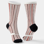 Chaussette Wobbly Stripes, Red and White (Angulaire)