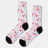 Chaussette Wonder Woman Logo Rose et Motif Éclair (Gauche)