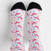 Chaussette Wonder Woman Logo Rose et Motif Éclair (Haut)