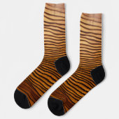 Chaussette Woody Waves of Wonder - Élégant grain de bois mode (Gauche)