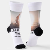 Chaussette World best dad ever fat ajouter nom texte sport te (Angulaire)