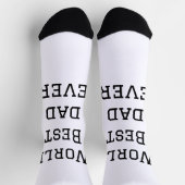Chaussette World best dad ever fat ajouter nom texte sport te (Haut)