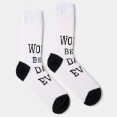 Chaussette World best dad ever fat ajouter nom texte sport te (Droite)