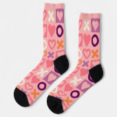Chaussette XO Hearts Love Pattern Crew Socks (Gauche)