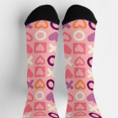 Chaussette XO Hearts Love Pattern Crew Socks (Haut)
