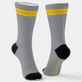 Chaussette Yellow arrows on Gray (Angulaire)