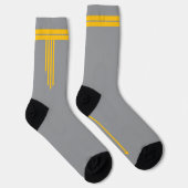 Chaussette Yellow arrows on Gray (Droite)
