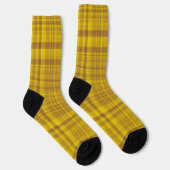 Chaussette Yellow Brown Plaid Pattern (Droite)