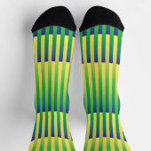 Chaussette Yellow Green Blue Striped Pattern (Haut)