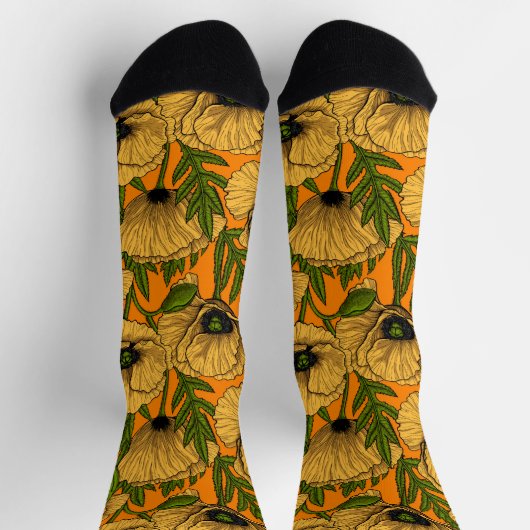 Chaussette Yellow poppies (Haut)