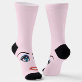 Chaussette Yeux et lèvres des femmes (Angulaire)