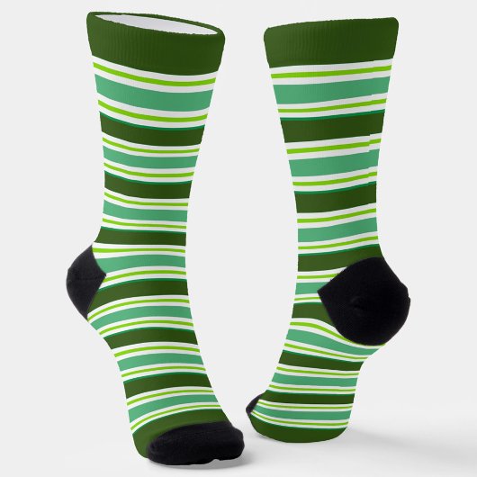 Chaussette Yikes! Green Stripes! All-Over-Print Socks