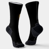 Chaussette Yin Yang or sur noir (Angulaire)