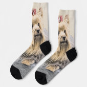 Chaussette Yorkshire Terrier Peinture - Cute Original Chien A (Gauche)