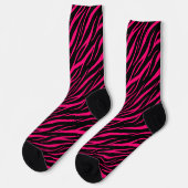 Chaussette Zebra Print mignon Moderne & Élégant Fille Rose No (Gauche)