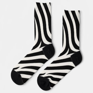 Chaussette Zebra Stripes Impression moderne