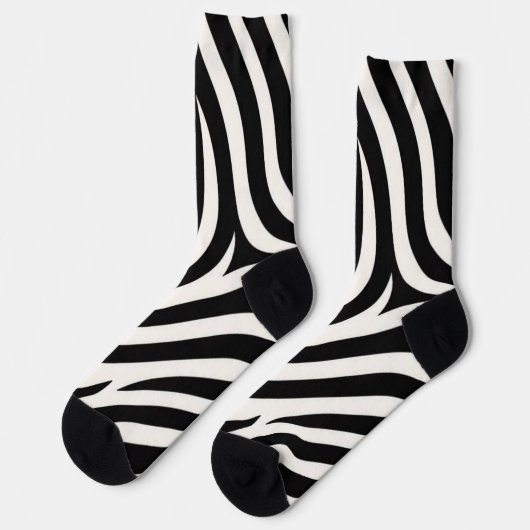 Chaussette Zebra Stripes Impression moderne (Gauche)
