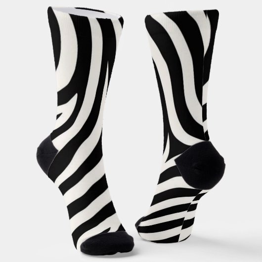 Chaussette Zebra Stripes Impression moderne (Angulaire)
