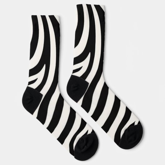 Chaussette Zebra Stripes Impression moderne (Droite)
