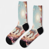 Chaussette Zebra Unicorn Whimsical (Gauche)