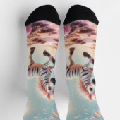 Chaussette Zebra Unicorn Whimsical (Haut)