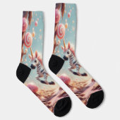 Chaussette Zebra Unicorn Whimsical (Droite)