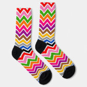 Chaussette Zigzag Chevron multicolore Conception Motif (Droite)