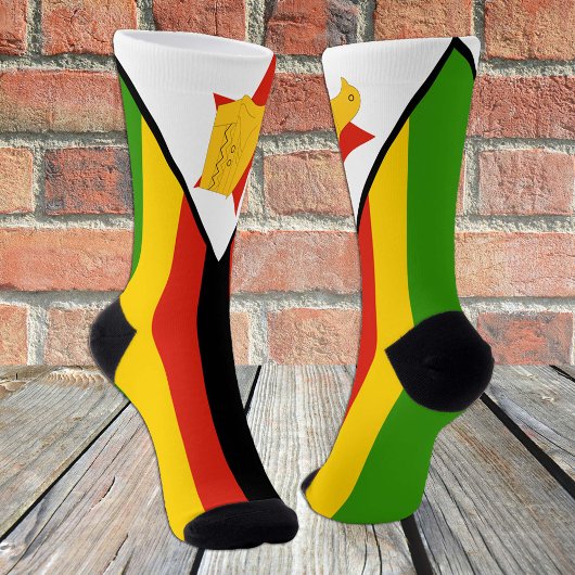 Chaussette Zimbabwe Socks, patriotique Zimbabwe Drapeau mode