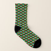 Chaussettes à coeurs du drapeau éthiopien (Gauche intérieur)