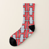 Chaussettes à motif mélange de la lettre H (Gauche - extérieur)