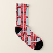 Chaussettes à motif mélange de la lettre H (Gauche intérieur)