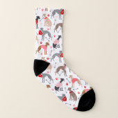 Chaussettes à motif Saint-Valentin pour Lévrier It (Droite extérieur)
